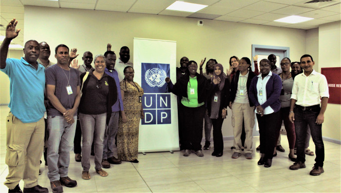 Pollinator management workshop participants in Tobago. 