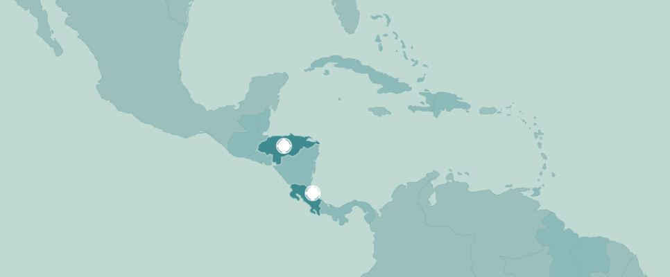 Costa Rica - Honduras mapa