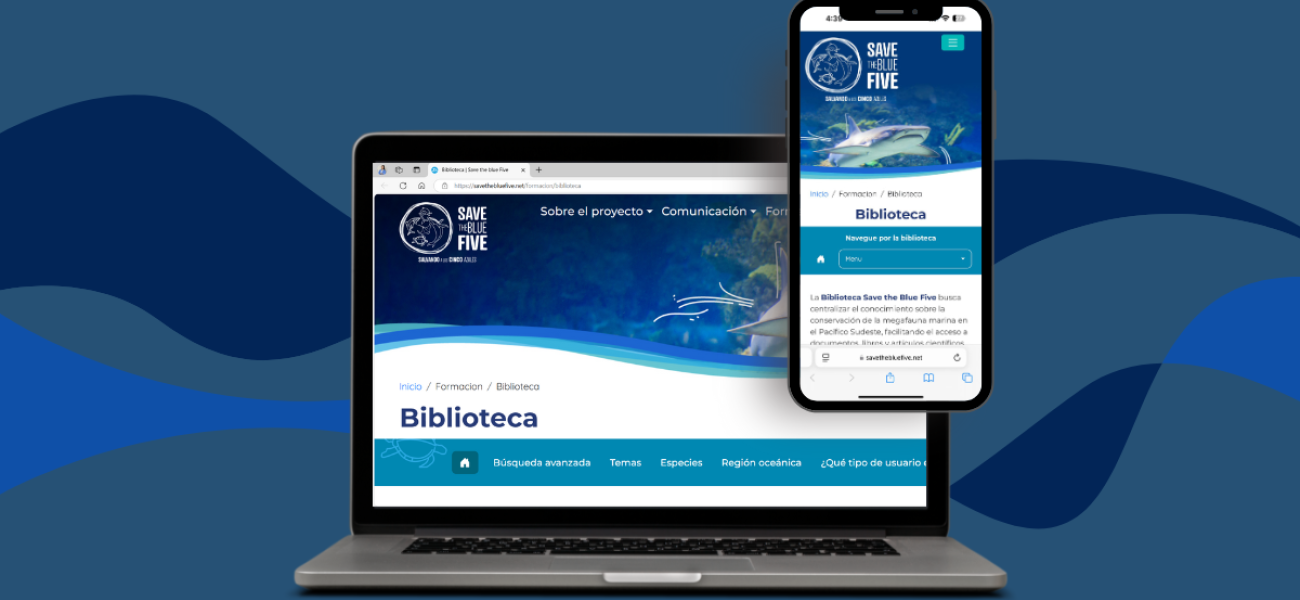 Pantallazo de la biblioteca en línea
