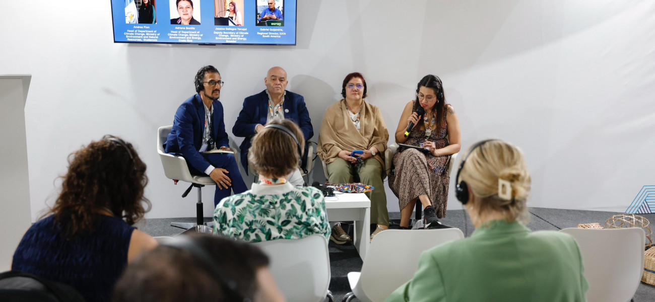 El panel discute la implementación de medidas AbE en Guatemala, Costa Rica y Ecuador y los factores de éxito para su escalamiento. 